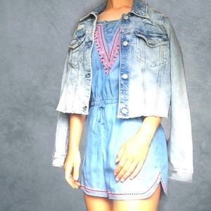 ☀️BLUE EMBROIDERED ROMPER☀️